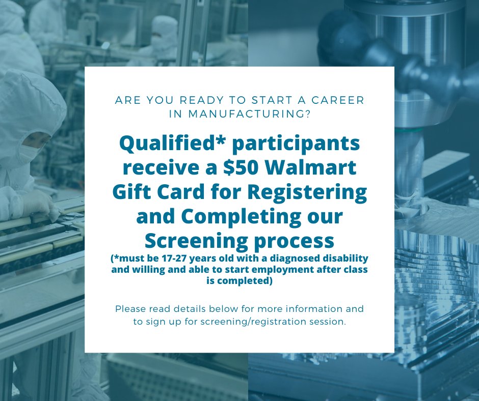 NEBAWorks's tweet photo. New England Business Associates' Free Training: 
Qualified* Participants who complete our registration and screening will receive a $50 Walmart Card. 
*This program is specifically for people who are age 17-27 with a diagnosed disability. 
Register at LearnToEarn@NEBAworks.com https://t.co/llgMAPM6DN