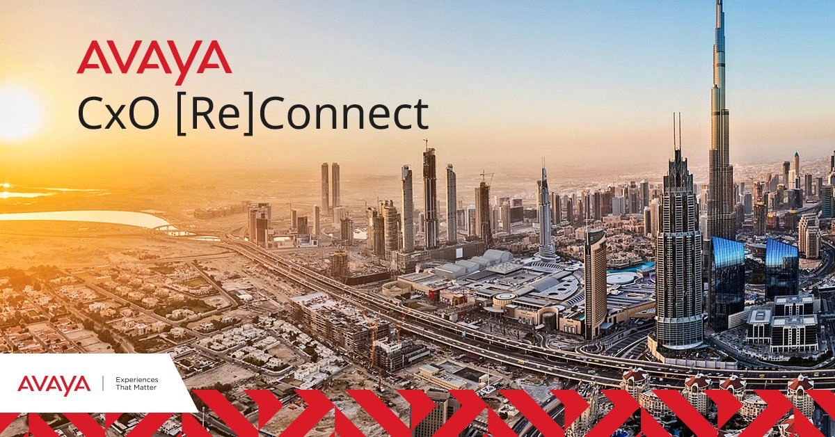 Avaya CXO (Re)Connect concludes, with the message that innovation and a customer-centric approach always wins
<a href="/Avaya/">Avaya</a>_MEA @Avaya
#ExperiencesThatMatter