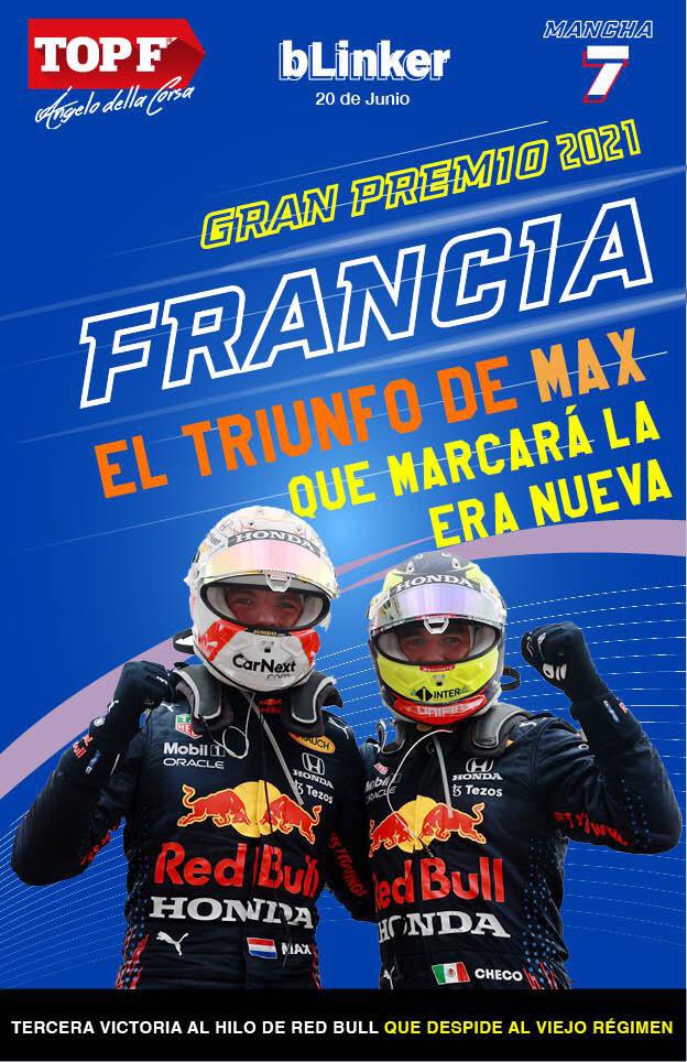 SamReyesH's tweet photo. Seguimos compartiendo el bLinker de #TopF1 y @delacorsa con lo mejor del #FrenchGP de la @F1 y el 12º podio de @SChecoPerez y la victoria de @Max33Verstappen con @redbullracing 

https://t.co/GuiLpNSS7C https://t.co/O6s0ezRJ0N