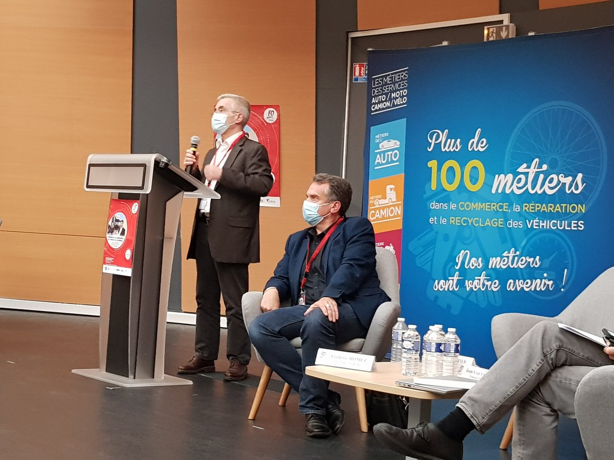 Je clôturais la première journée du séminaire de la coordination des Services de l'Automobile avec @force_ouvriere FO Métaux, suivie d'une visite des locaux du Campus des services de l'automobile et de la mobilité et de l'@INCMofficiel