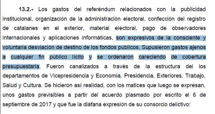 Se habla mucho de la sedición, pero vean esto que queda para la Historia. El Gobierno del PSOE y Podemos indulta del delito de malversación a los que, según pueden leer aquí en la sentencia del Supremo, cometieron una "consciente y voluntaria desviación de fondos públicos"