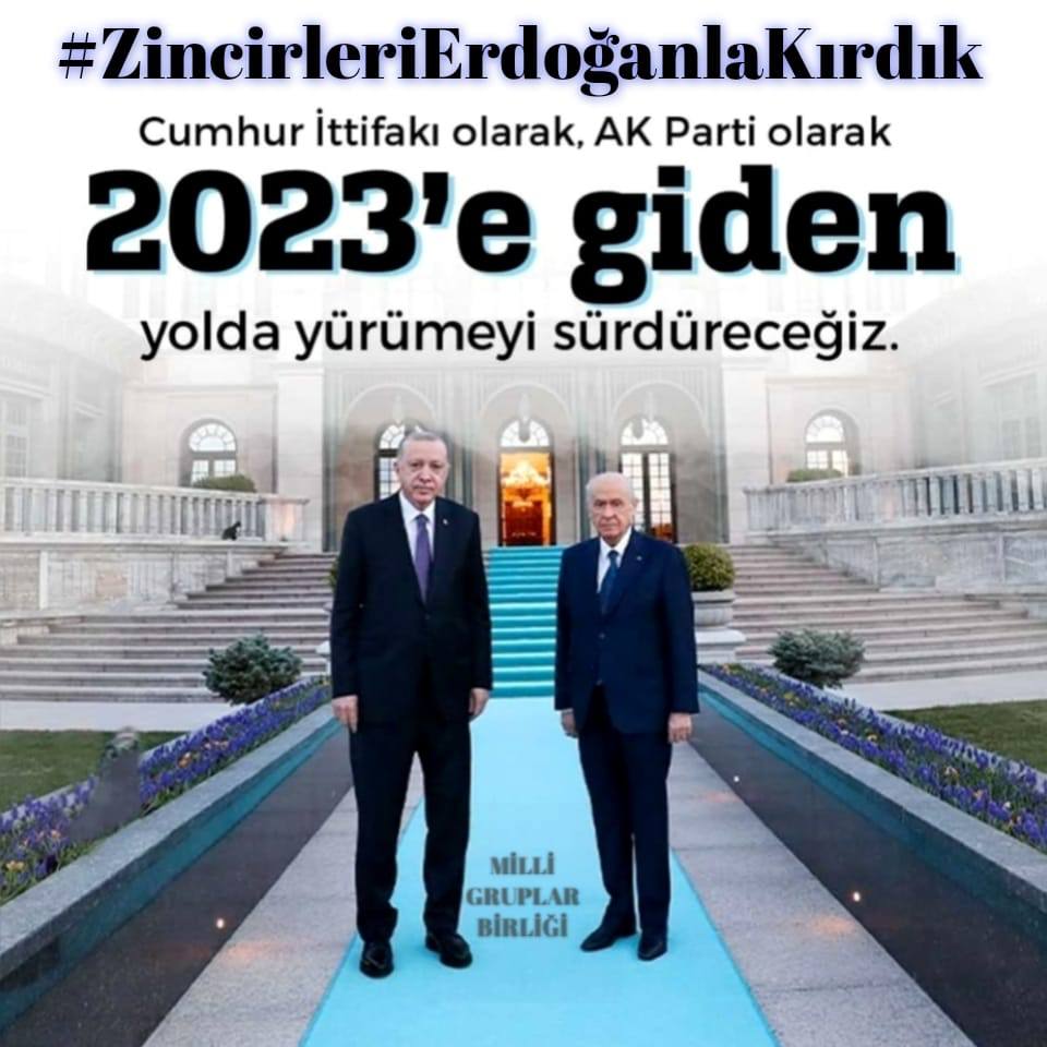 Cumhur ittifakı kararlı bir şekilde Türkiye’nin bekasına yönelik oyunları bozmak için büyük bir mücadele veriyor.Terörle mücadelede olağanüstü başarılara imza atıldı. Topraklarımızda ve sınır ötesinde ne kadar eli kanlı katil varsa alayı temizleniyor.

#ZincirleriErdoğanlaKırdık
