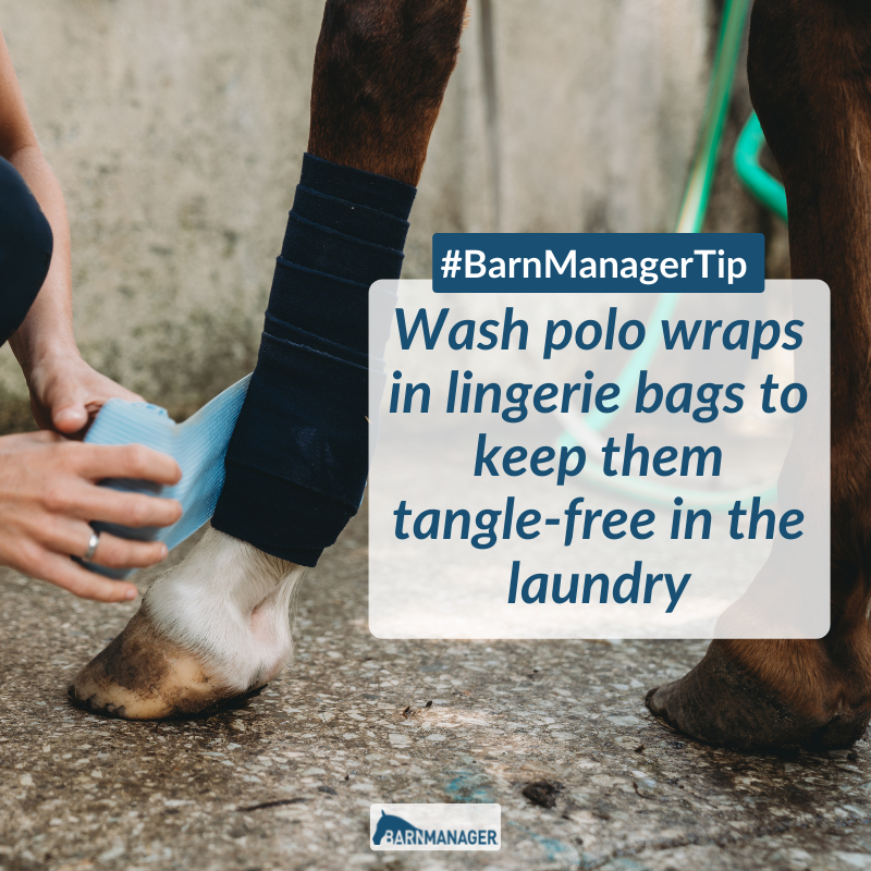 This tip is for anyone out there who hates washing polo wraps... #TipTuesday
