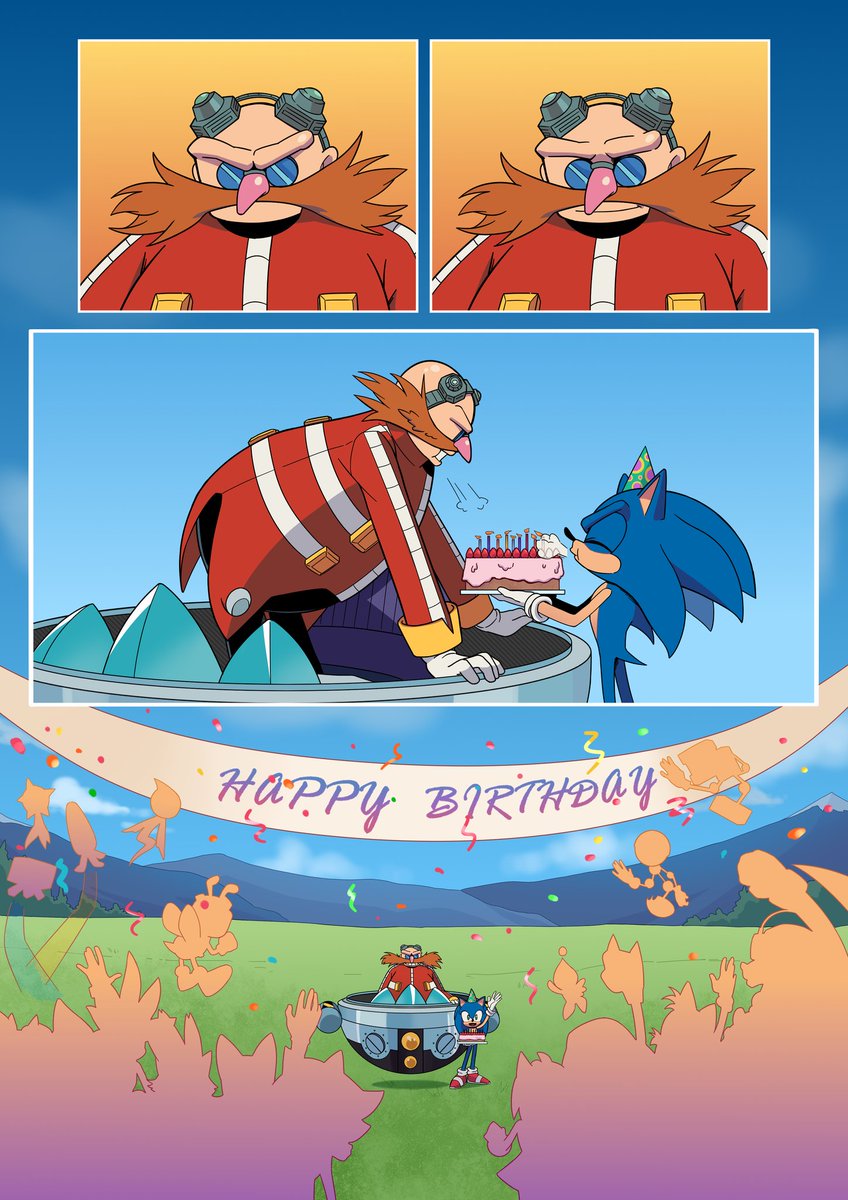 HAPPY BIRTHDAY SONIC AND DR.EGGMAN!
#Sonic30th 
#SonicTheHedgehog 
#ソニックバースデー2021 