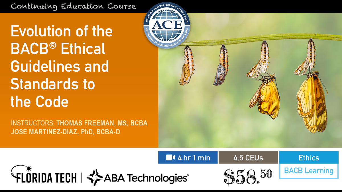 abatechnologies's tweet photo. Enroll Here: https://t.co/O1rABbAolv
Evolution of the BACB Ethical Guidelines and Standards
Knowledge of ethical guidelines is essential when practicing as a BCBA or completing any form of behavior analytic services
#ceu #bcba #ethics #bacbethics #aba #abaethics #behavior #bacb https://t.co/rpuNxRZ8Em