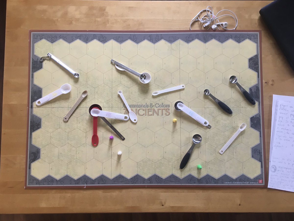 CardboardProf's tweet image. Measuring spoons, but make them Matryoshka-doll demons who battle eternally in a flaming hellscape