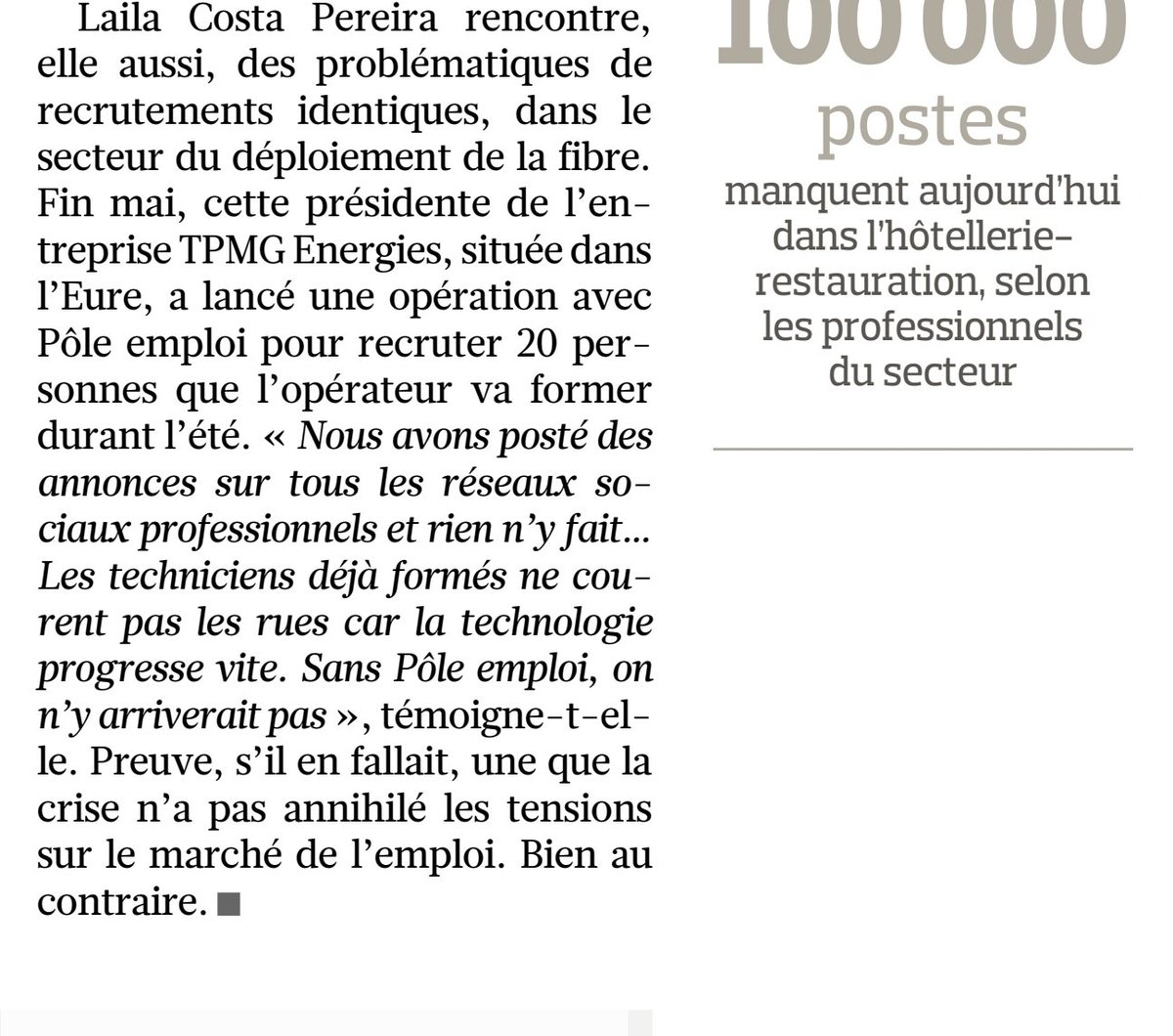 lailacostapere1's tweet photo. Aujourd'hui dans le @Le_Figaro dossier #emploi
@EnergiesTpmg 
Pour répondre aux besoins de nos clients #formationinterne #fibre #adsl avec @Poleemploi_Ndie et @GuillaumeRueda
La #fibre arrive à grande vitesse en #Normandie avec @OrangeNormandie https://t.co/JzdGRMPnxI