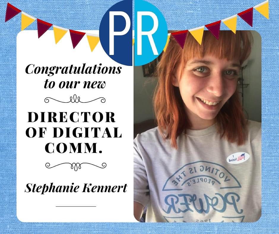 We are excited to announce that Stephanie Kennert will be our new Director of Digital Communications. Join us in congratulating her as we look forward to see what she does next!