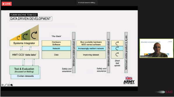 Military Robotics and Autonomous Systems USA 2021 also featured a briefing from Lieutenant Colonel Iain Lamont, SO1 Robotics and Autonomous Systems - <a href="/BritishArmy/">British Army 🇬🇧</a> on:

'UK Strategic Perspective: Incorporating Robotics and Autonomous Systems into Future British Army Operations'