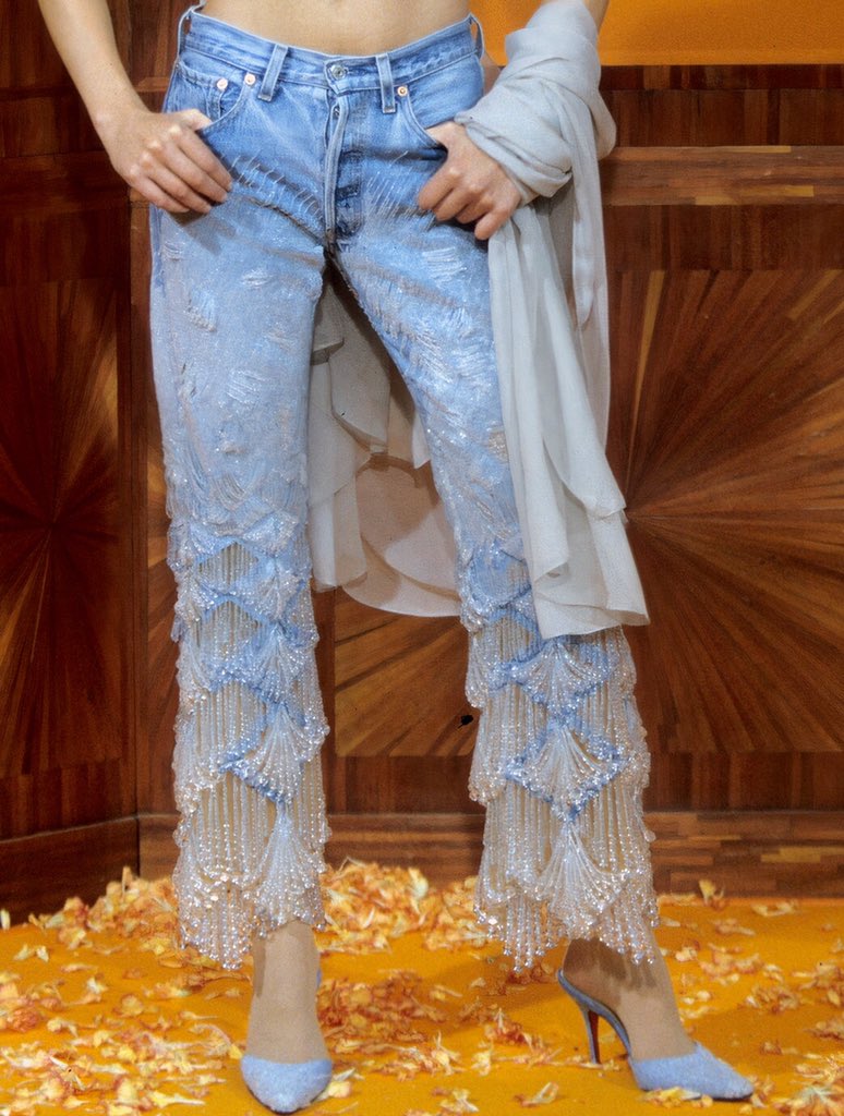 gastt Fashion on X: "Beaded Jeans from Jean Paul Gaultier Spring 2000 Haute  Couture. https://t.co/1sjMoyIkh3" / X