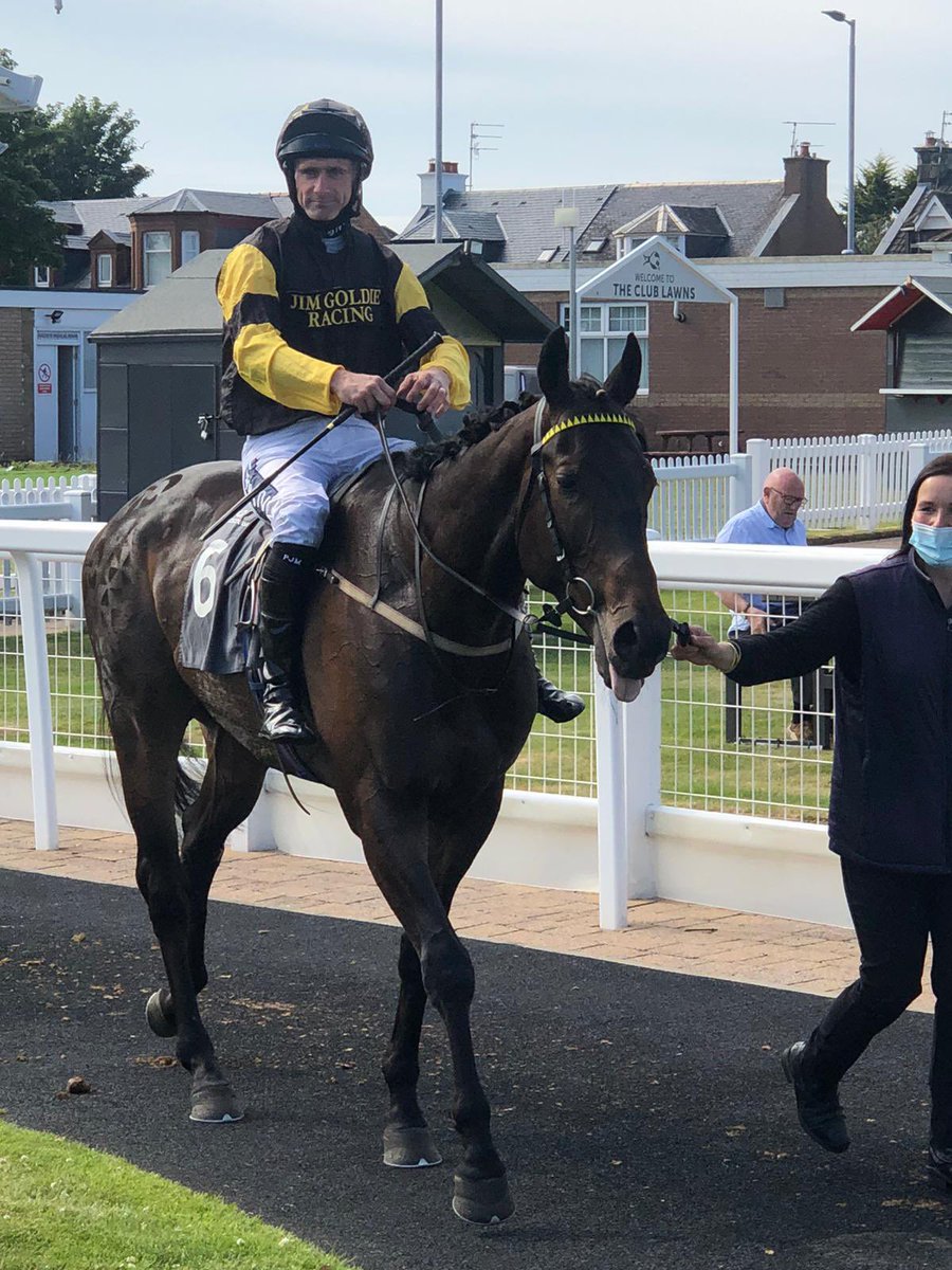 JDeltaRacing's tweet photo. After lots of creditable runs Gleniffer got his head in front for the 1st time @ayrracecourse today under in form @PMulrennan for @JimGoldieRacing ! https://t.co/X1Qi8rA9vU