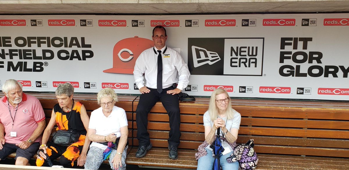 gocroswell's tweet photo. We dodged the raindrops and enjoyed a tour of Great American Ballpark and a visit to the Reds Hall of Fame and Museum. It looks like we could add a couple players to the roster and to the announcing booth. #PlayBall

#TravelTuesday 
#GoCroswell https://t.co/RqFv3SEGtF