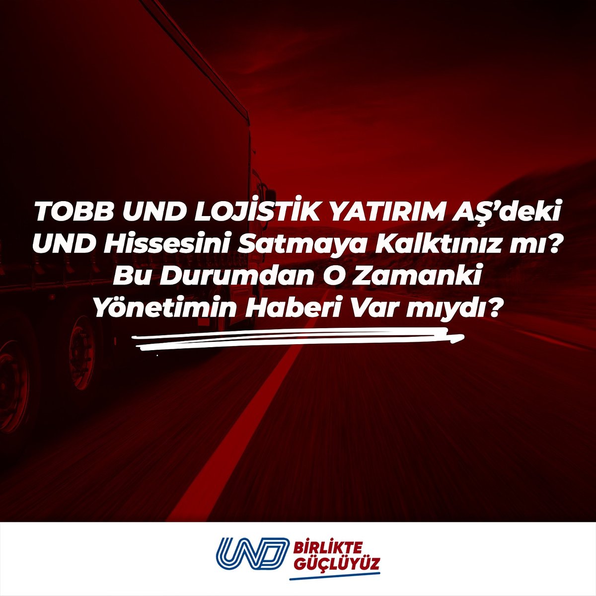 undbirlikte's tweet photo. Sektör adına soruyoruz!

#undbirliktegucluyuz #BizTaşıyoruzBizYöneteceğiz #undsecimegidiyor #ihracat #ithalat #tır #avrupabirligi #AB #nakliye #Tobb #lojistik #antrepo #Roro #Rola #gümrük #export #import https://t.co/RYN6zzbrjb