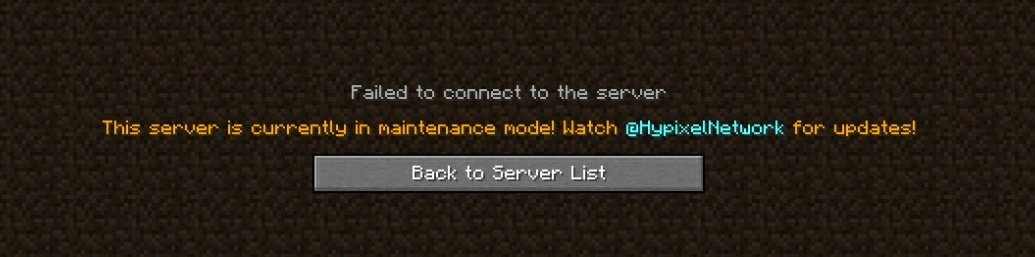 InkkCloud_'s tweet photo. Hypixel has been in maintenance for 3 days :( https://t.co/f3SiWqREBi