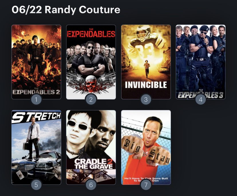 Hoy cumple años el actor Randy Couture (58) Happy Birthday ! Aquí mi ranking: 