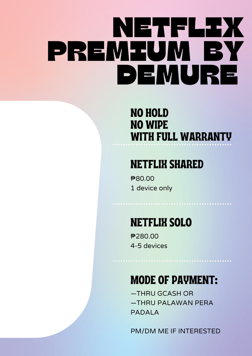 DemurePremiums's tweet photo. NETFLIX PREMIUM ACCOUNT AVAILABLE✨🥰

🍬SOLO AND SHARED🍬
— full warranty
— direct log in
— no need VPN
— 98-101% no hold

🏷Feel free to send me a dm, with groupchat! https://t.co/HGDyQMdq1C