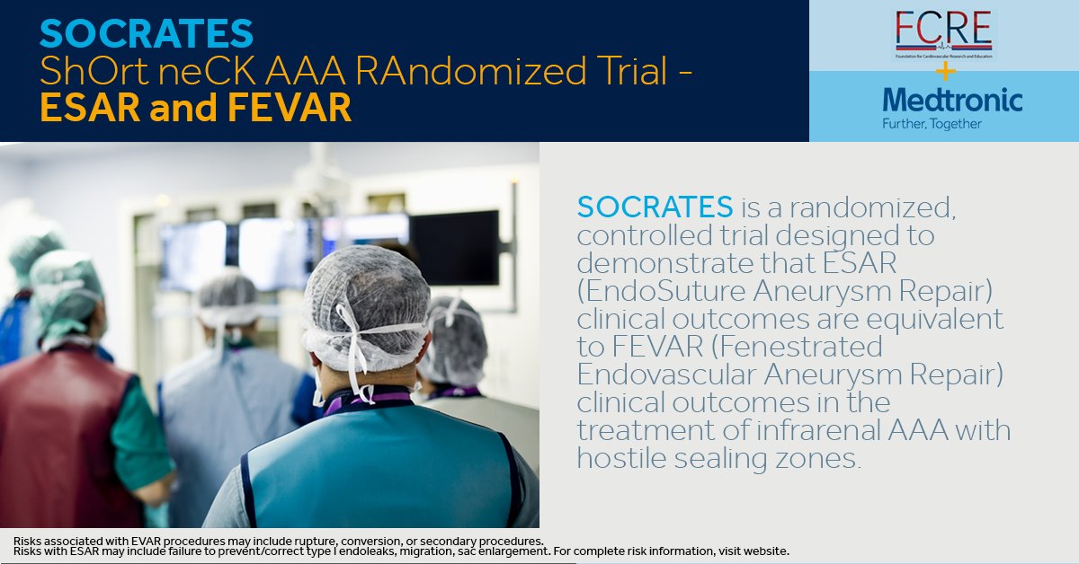 MDTVascular's tweet photo. Breaking News! Socrates enrolls first patient. Read about the study design. https://t.co/D8YidEYY2O

Read full safety information: https://t.co/hTNYs96VaB, https://t.co/d4KTPotOJr https://t.co/JcjoGhe2cV