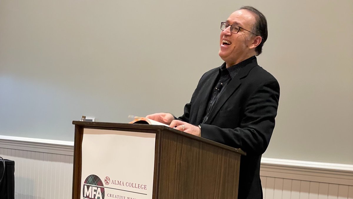 MfaAlma's tweet photo. Our students and faculty alike were delighted and thrilled by poet @KMattawa's brilliant reading from his new book FUGITIVE ATLAS. They couldn't wait for his lecture the next day. #almamfasummer2021 #wordswithpower #voicesthatmatter https://t.co/0sCc3M57TX