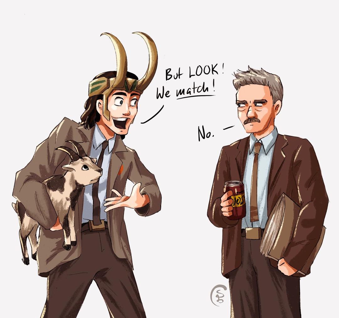 vdeviva's tweet photo. Todo mundo debería de estar viendo el arte pechocho de Loki y Mobius. #timehusbands https://t.co/fYusJtQ5eR