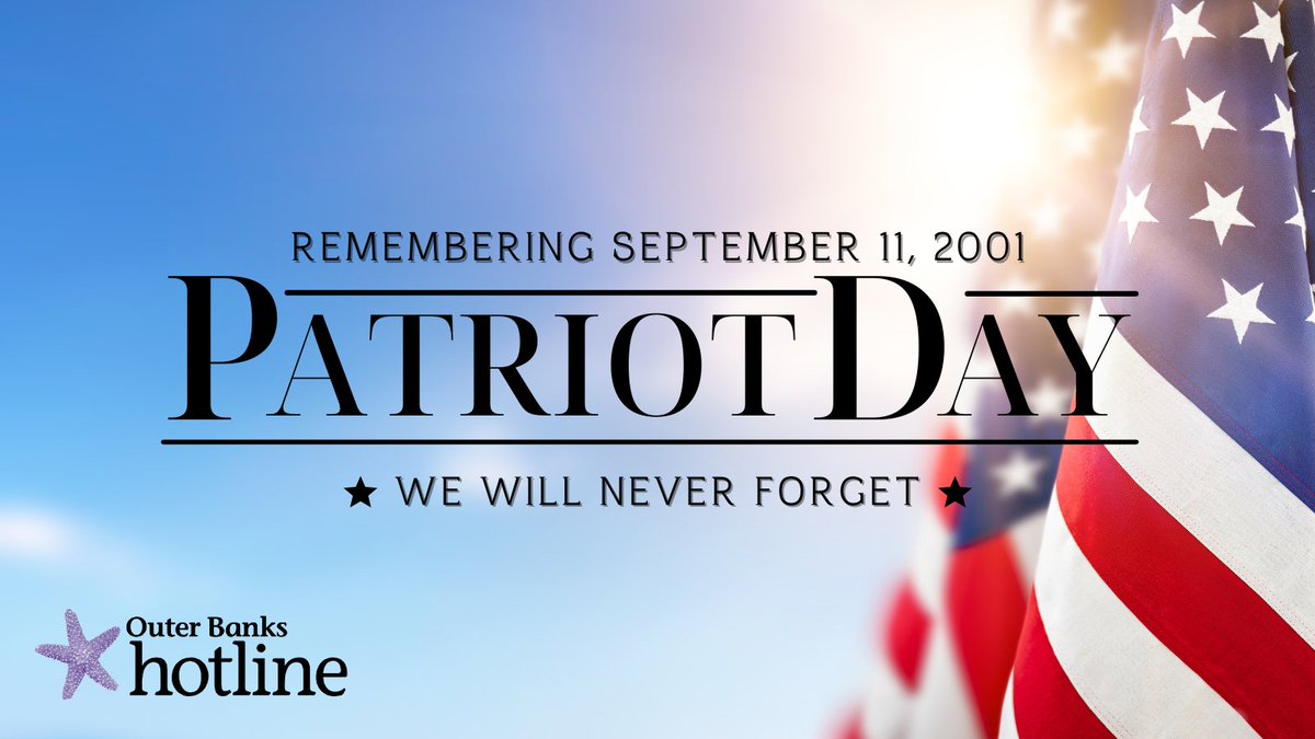 obhotline's tweet photo. Patriot Day, a Day of Service and Remembrance. We take a moment to remember &amp; honor the lives lost on September 11, 2001. 🇺🇸❤️🤍💙🇺🇸

#PatriotDay #NeverForget #September11 #Volunteer #obhotline https://t.co/VulOBlCWLU