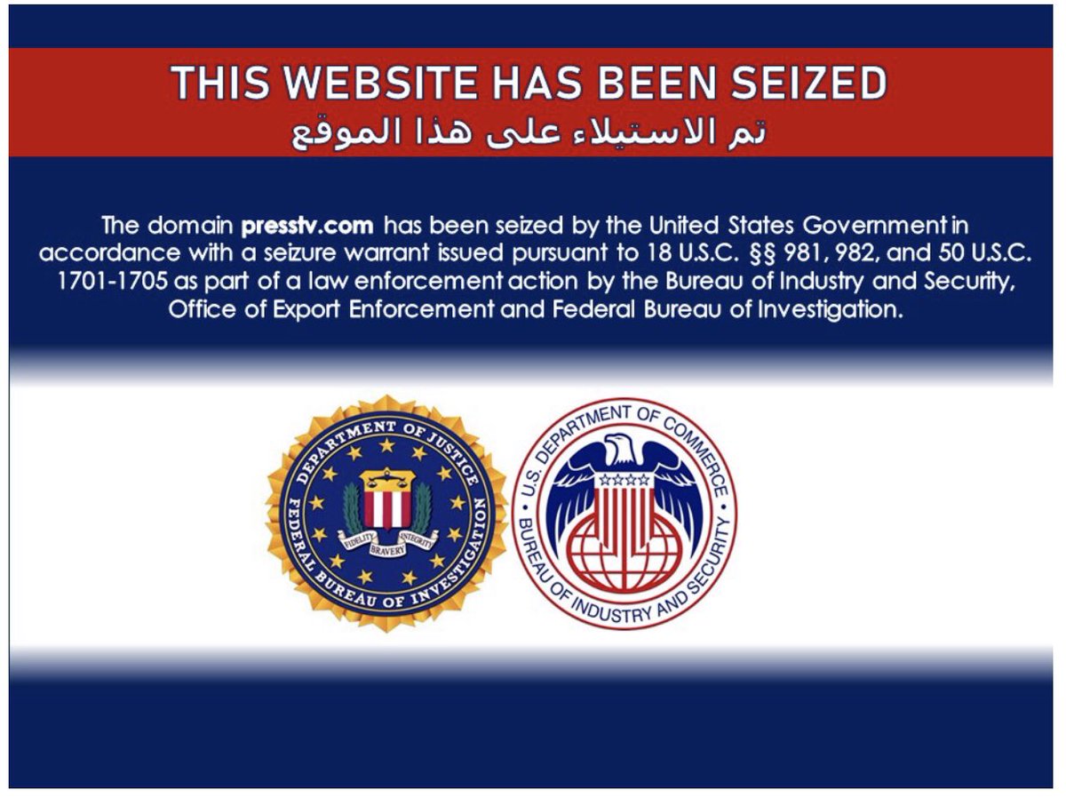 AlSuraEnglish's tweet photo. #LATEST - The seizure also targeted #Yemeni channel #alMasirah, Iraqi #alForat, and English-speaking #PressTV. https://t.co/DFdBk5sQhO