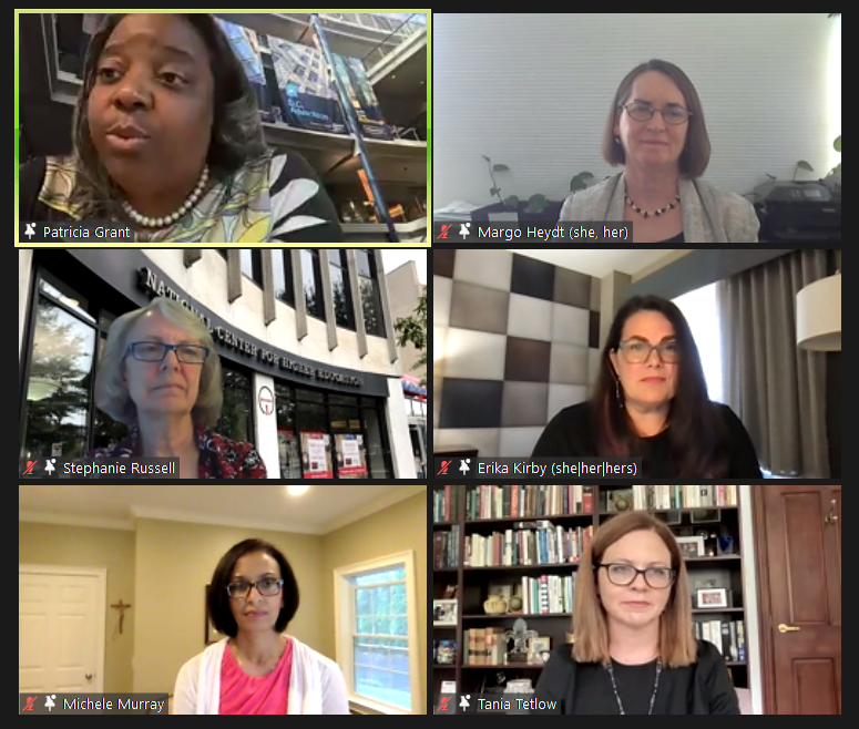 Happening now! Today's panel of experts from the 5th plenary session of the Commitment to Justice in #Jesuit Higher Education Conference respond to the topic, "Women in Leadership in Jesuit Higher Education." Learn more: justice2021.sched.com/event/i5qt/liv… #AJCUJustice21 #JesuitEducated