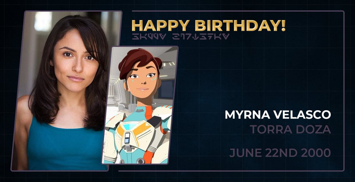 SWTV_Updates's tweet photo. Happy birthday to Myrna Velasco, who voiced Torra Doza in #StarWarsResistance!

#MyrnaVelasco #TorraDoza #StarWars https://t.co/E6Vs3dPkNt