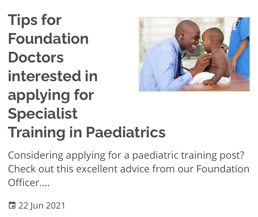 Are you an F1/F2 doctor considering a career in paediatrics? Then this article by <a href="/emmaaaaa8/">Emma Alexander</a> (@PEdSIG Foundation Officer) is a must read! Read more at pedsig.co.uk/resources/6-ti… <a href="/RCPCHtweets/">RCPCH</a> <a href="/rcpch_trainees/">RCPCH Trainees</a> @WMPaeds <a href="/UKFPO/">UKFPO</a>