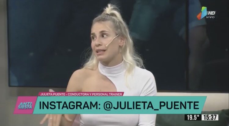 Hoy <a href="/julietapuente/">Julieta Puente</a> en <a href="/tv12misiones/">Canal Doce Misiones</a> #AntiSiesta #JuliPuente