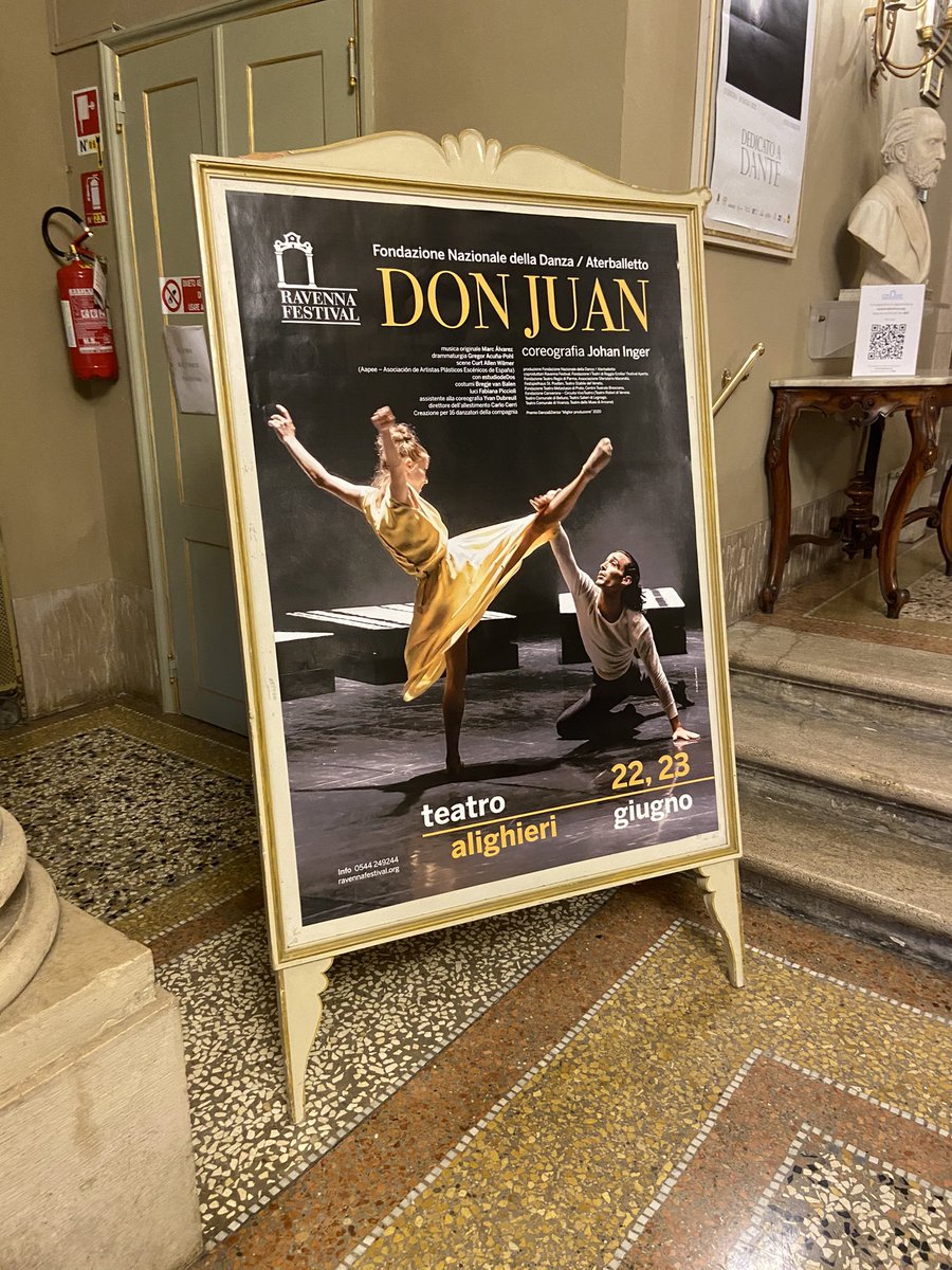 ravennafestival's tweet photo. Il .@TeatroAlighieri si illumina più che mai questa sera per la prima di #DonJuan firmato #johanInger @Aterballetto. Grazie a #quickspa che ha dato luce ad un luogo simbolo di #ravenna e a questa serata https://t.co/ukcdmU3y7s