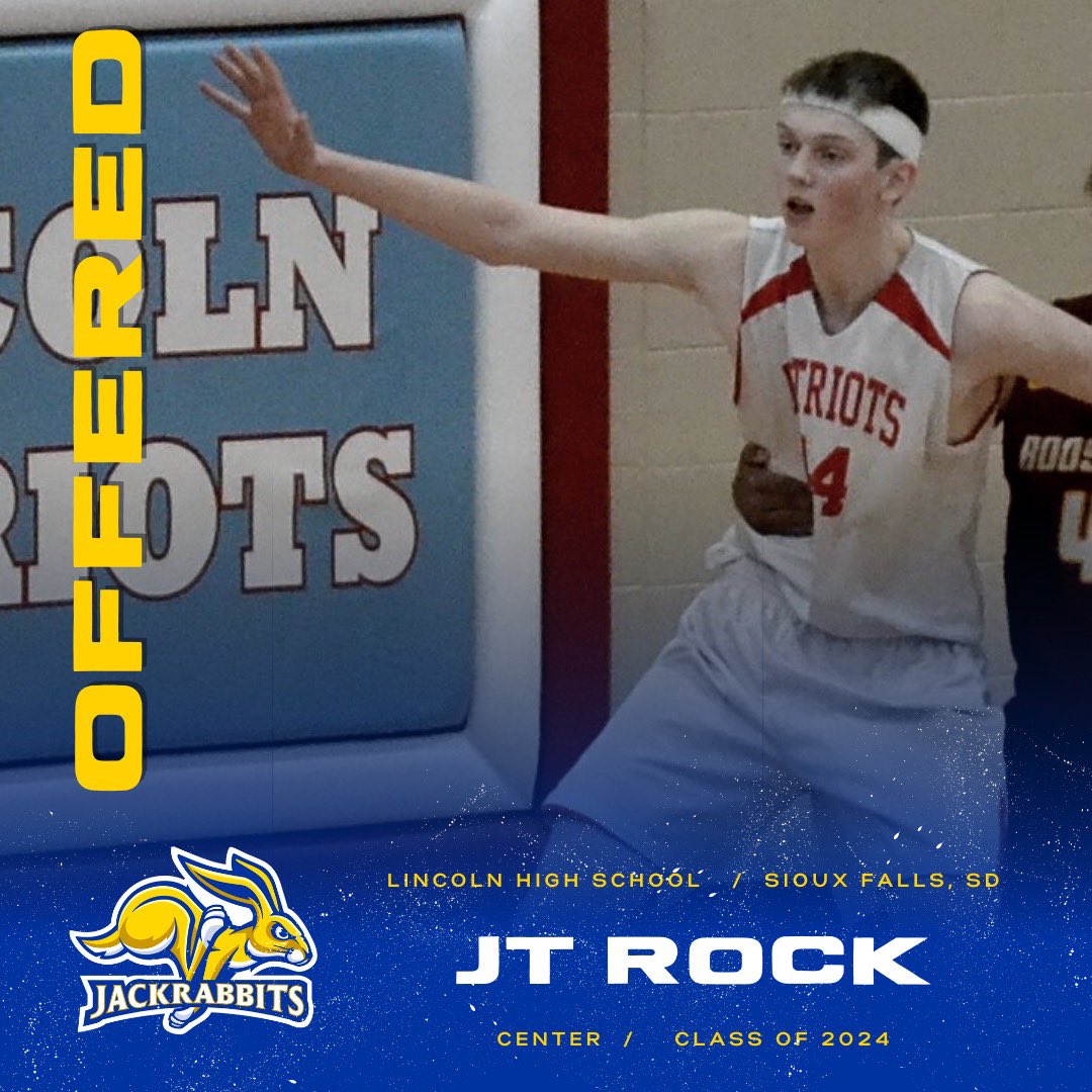 sdattack's tweet image. Congrats to Sophomore, JT Rock (@JTRock12) a 6’11 center from Lincoln HS, who received a scholarship offer from @GoJacksMBB !! #Congrats #ClassOf2024