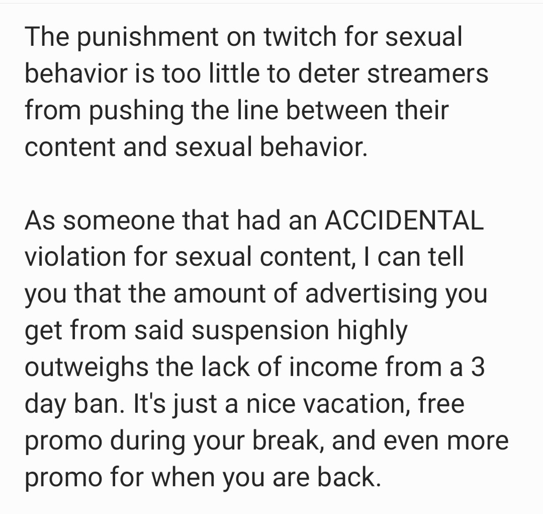 Alinity on Twitter "Regarding sexual content on Twitch and why I don't