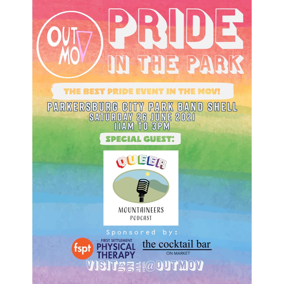 OutMov's tweet photo. We are proud to have Back Porch Alibi and The Janes performing at Pride in the Park on June 26! 

We will also have the Children’s Home Society, Prevent Suicide WV, and Kayla Gagnon of @QueerEersPod joining us! Make sure to check them out! 🏳️‍🌈

#outmov #prideinthepark https://t.co/pWQYJFPHe4