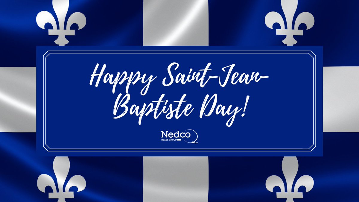 Bonne fête de la St-Jean!
------------
Happy Saint Jean Baptiste Day for our Quebec friends! 

#nedco #nedcocanada #stjeanbaptisteday #quebec #nedcoquebec #bonnestjean