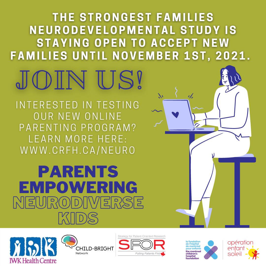 KidsBrainHealth's tweet image. Researchers from @IWKHealth are looking for #families with children with #NeuroDevelopmentalDisabilities to participate in a study to develop a new online #parenting program to help families deal with challenging behaviors. 

Learn more here: ow.ly/LhHU50FdXJc
