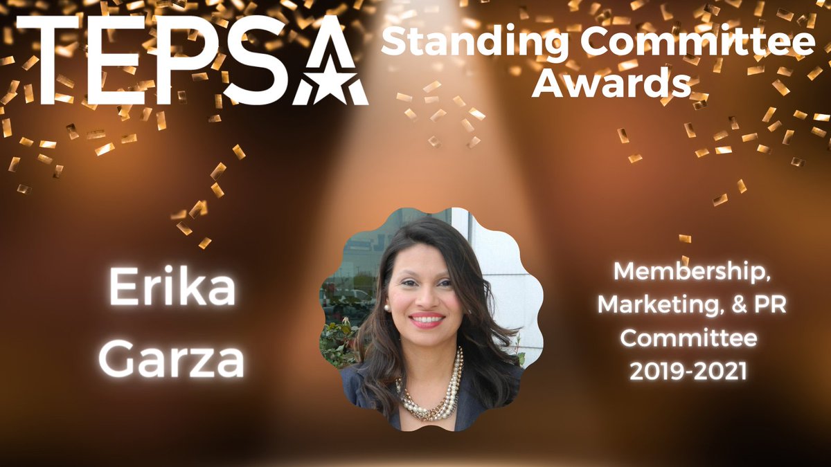 We’re proud to recognize Erika Garza for serving on the TEPSA Membership, Marketing, and PR Committee. Learn how you can get involved too: bit.ly/2SpSCmH

#WeLeadTX #TXed