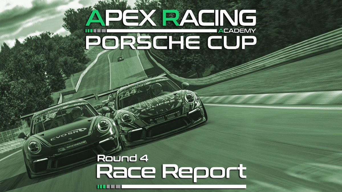 🟢ARA PORSCHE CUP RACE REPORT🟢

The <a href="/apexracingac/">Apex Racing Academy</a> Porsche Cup race report is out!

Headline - Kessler crowned ‘King of the Ring’

Read the full report on our website ⬇️

apexracingleague.com/apex-racing-ac…

#apexracingacademy #iracing #simracing #simsports #esports #porsche