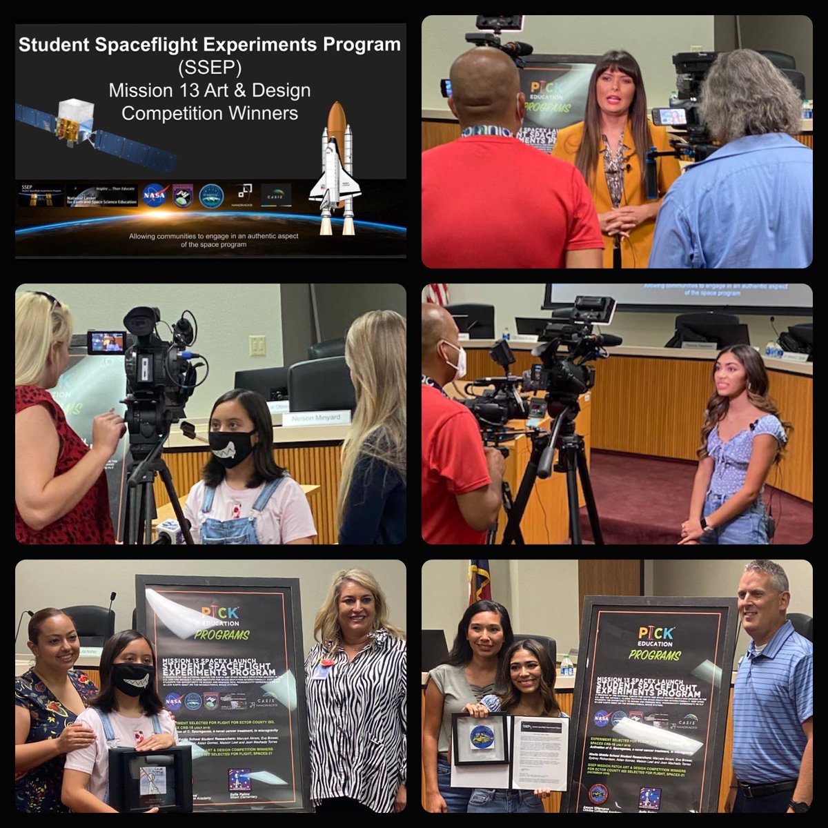 #ECISD Press Conference #SSEPMission13 #Art & #Design #Competition  2 #Certified Patches return home embossed “Flown in Space by #Nanoracks”  aboard #SpaceX21 #Falcon9 #Dragonspacecraft  💫 🚀 💫 #WINNERS 21,201 submissions across #38communities #ecisdLEADS #ReachingForTheStars