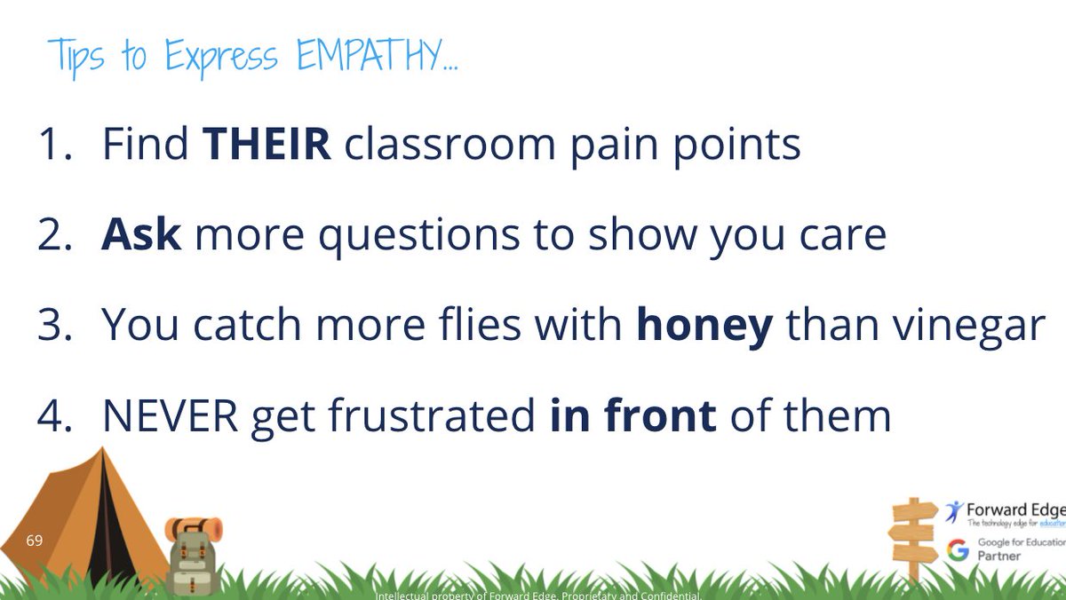 Katie_M_Ritter's tweet photo. A4 #FEBookChat- You guys know how much I believe in relationships being the foundation for effective coaching... with empathy being a HUGE skill we need to posses. Here's some empathy tips I just shared with coaches at #FECamp21. #DisruptiveThink https://t.co/JYGifbc1qD