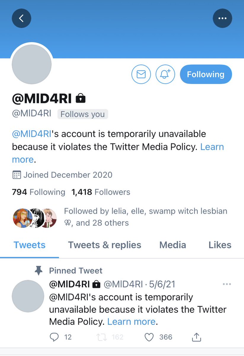 this is a new thing right?? suspending and hijacking the bio/tweet