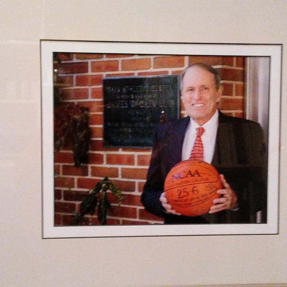 taracoates's tweet photo. So proud and touched that @washcollmbb @washcoll  is naming the basketball court after my father, Tom Finnegan. #goosenation #FinnMan https://t.co/xThfDAtRJ3