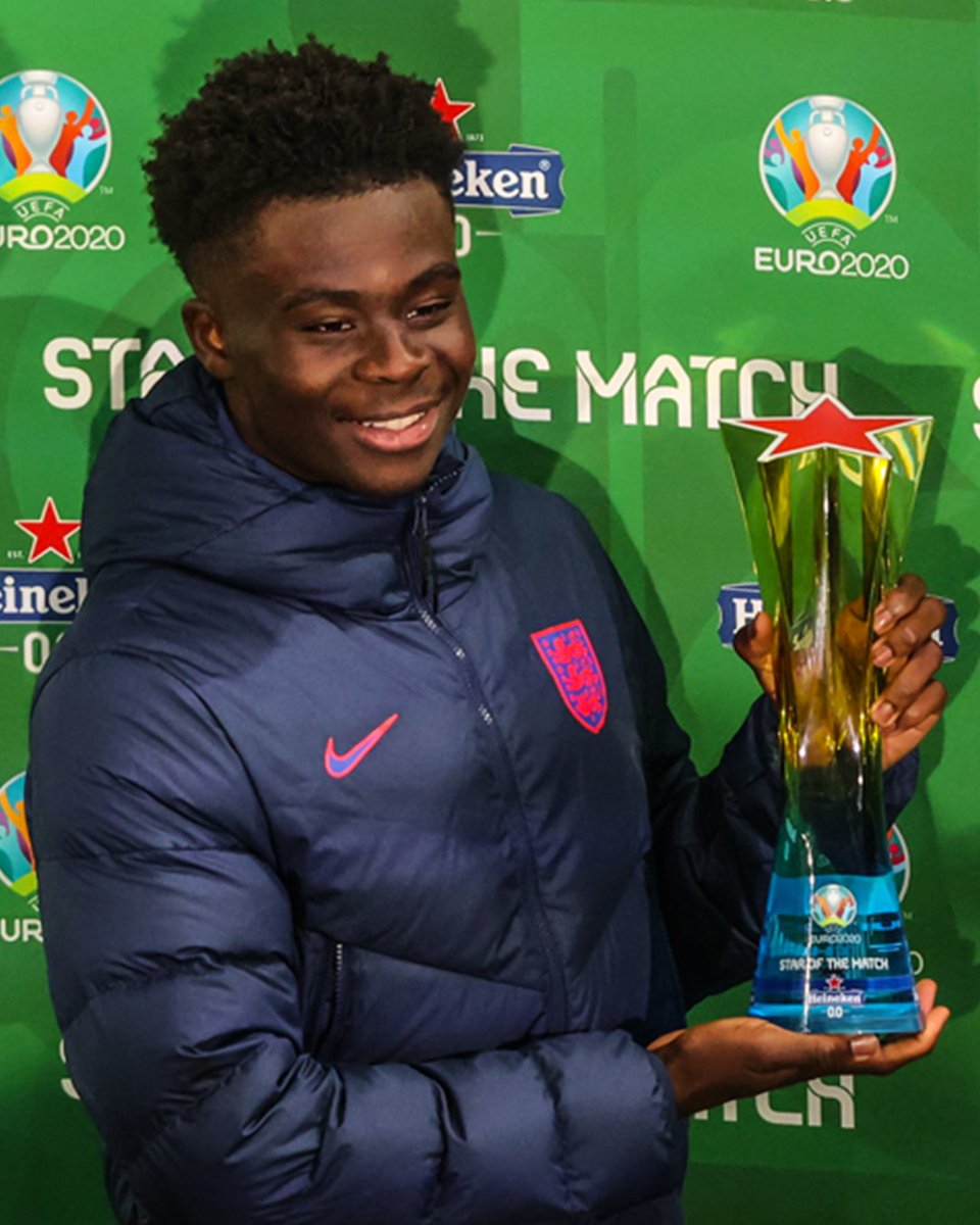 brfootball's tweet photo. Star of the Match: 19-year-old Bukayo Saka 🌟 https://t.co/w2JCHnfqPa