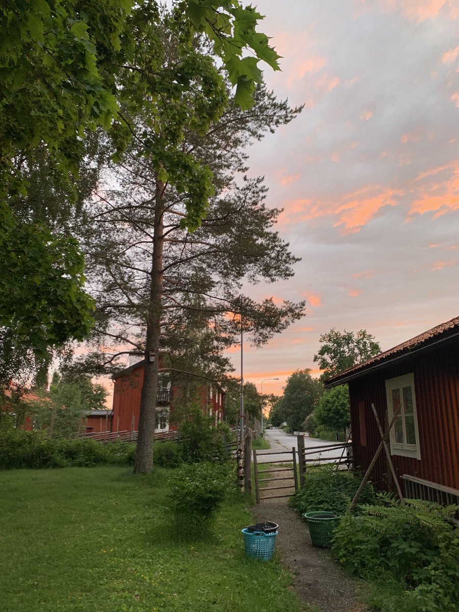 FluvialSweden's tweet photo. Happy day-after-the-#solstice (with sunset at the same time as on solstice @ 23.07) 10 min before sunset @ #64N— what a serene time of day https://t.co/4BKvUrBACz