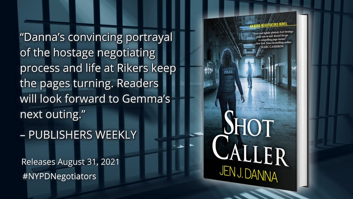 JenJDanna's tweet photo. The first professional review of SHOT CALLER is in, and Publishers Weekly calls it a "solid sequel to 2020βs EXIT STRATEGY". Thanks, @PublishersWkly! #KensingtonMystery #NYPDNegotiators #GemmaCapello #SeanLogan https://t.co/y2C1nXmvQ7
