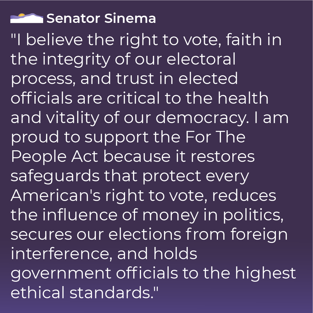 Our statement on the #ForThePeopleAct