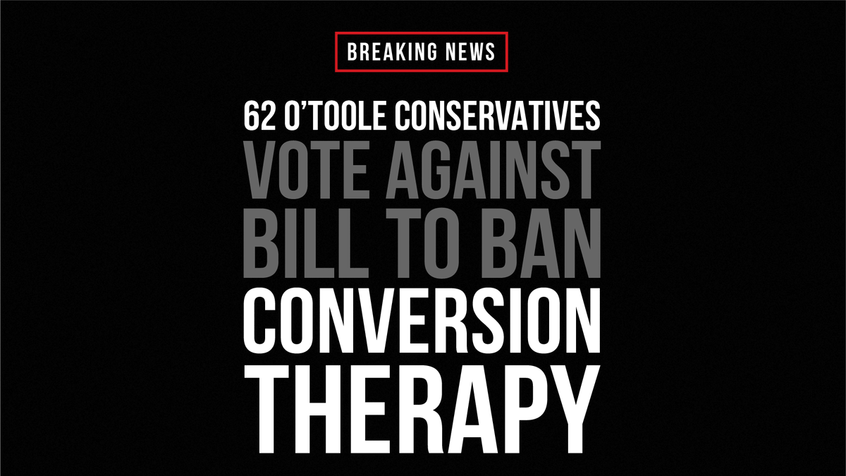 Disappointed to see more than half of the <a href="/CPC_HQ/">Conservative Party</a> caucus vote against our bill to ban inhuman conversion therapy worthy of the Middle Ages. 
 
This is a much needed step towards righting past wrongs, and one I wish we could have all taken together. #loveislove