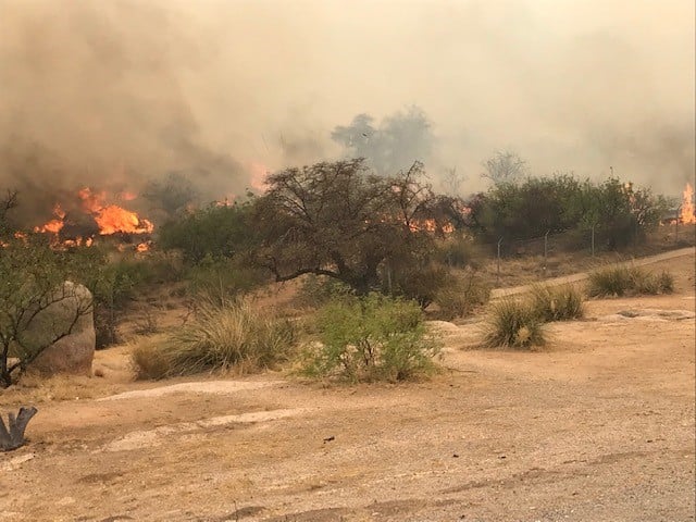 MacColsonTV's tweet image. BREAKING: The #WalnutFire has jumped I-10. Residents who live  between mileposts 318-322 south of the interstate down to Dragoon and west of Johnson are in "SET" evacuation status at this time. 

The fire has grown to 6,800 acres and is burning out of control. 

(Photo: CCSO)