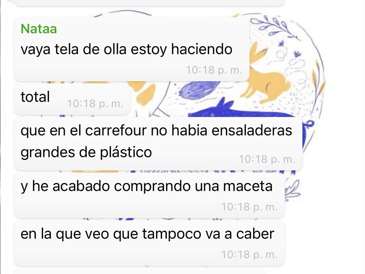 rihamc1008's tweet photo. Mi amiga Nat se encargaba de una ensaladica para mañana y como no encontraba ensaladera ha comprado una maceta JAJAJAJAJ https://t.co/WPKlfF4h58