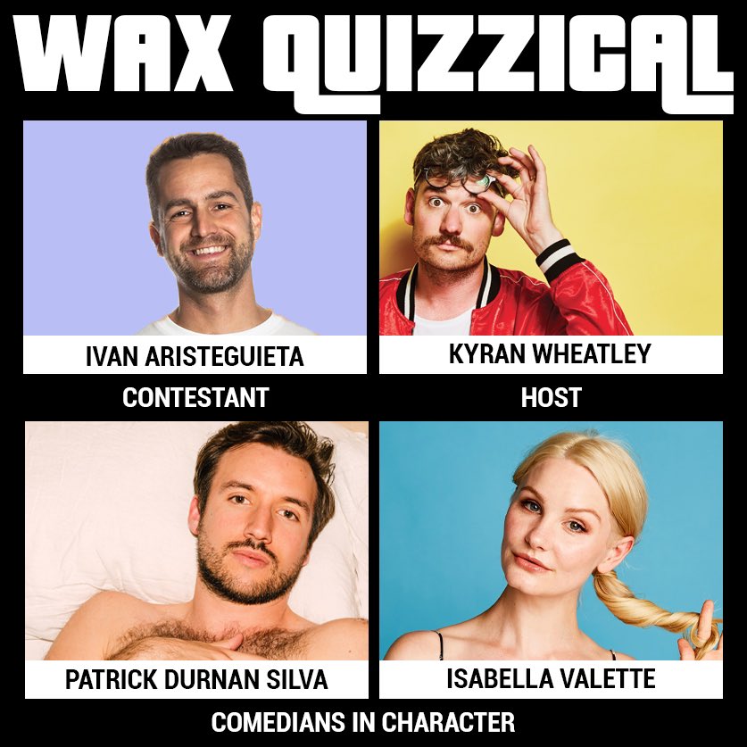 WaxQuizzical (@waxquizzical) on Twitter photo He earned himself a Most Outstanding Show nomination at this year’s Comedy Fest, but how will <a href="/ivancomedy/">Ivan Aristeguieta</a> go with the Saturday quiz?
This week his sidekicks in character are <a href="/isabellavalette/">Isabella Valette</a> and <a href="/patrickhyosun/">Patrick Durnan Silva</a>. This ep was a riot to record, tune in!
shows.acast.com/wax-quizzical/… He earned himself a Most Outstanding Show nomination at this year’s Comedy Fest, but how will <a href="/ivancomedy/">Ivan Aristeguieta</a> go with the Saturday quiz?
This week his sidekicks in character are <a href="/isabellavalette/">Isabella Valette</a> and <a href="/patrickhyosun/">Patrick Durnan Silva</a>. This ep was a riot to record, tune in!
shows.acast.com/wax-quizzical/…