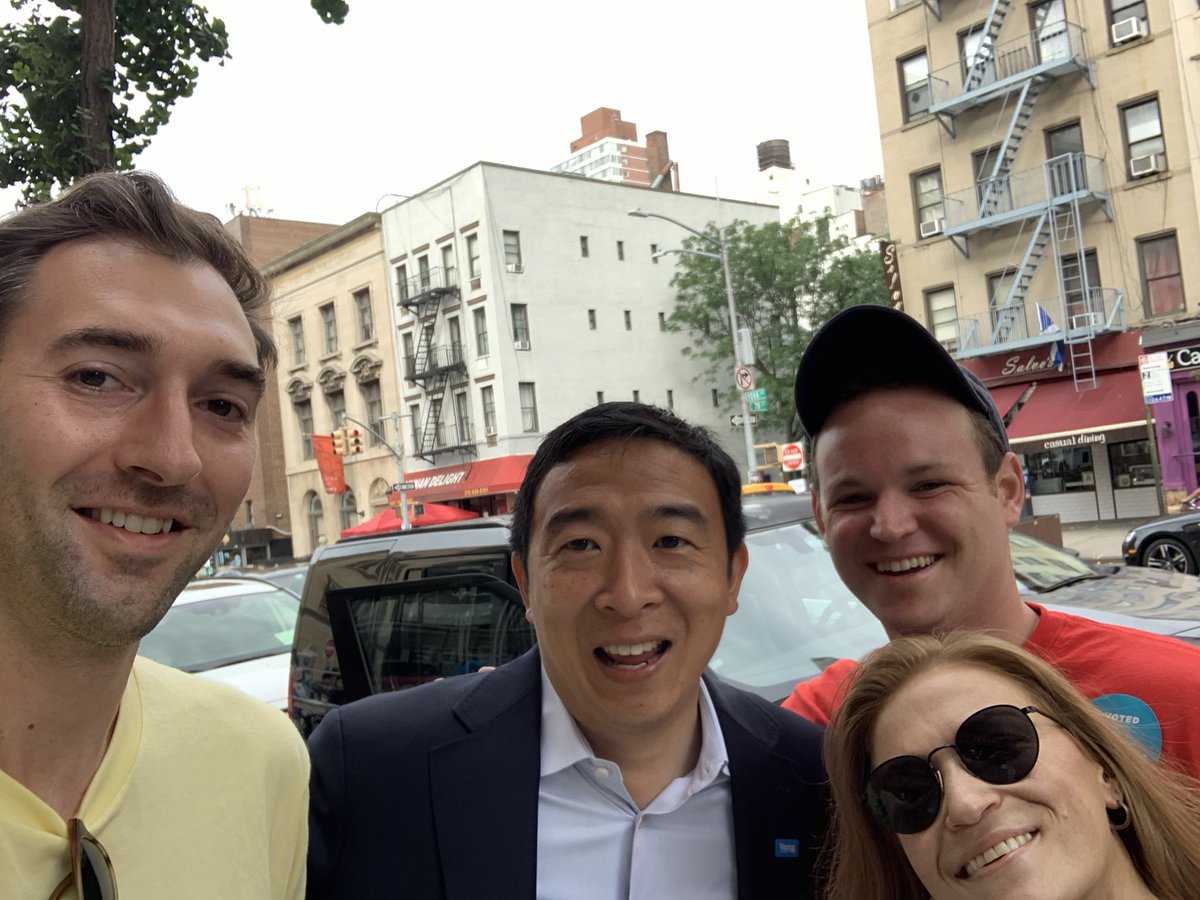 Pre-rain comms team vibes #VoteYang @Jakey_NYC @ACCass